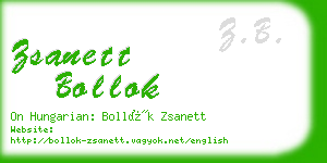 zsanett bollok business card